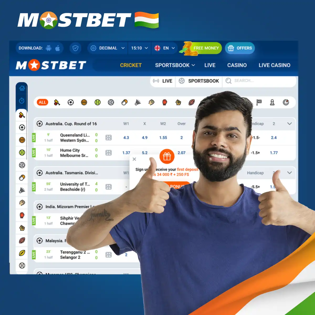 Mostbet offers great benefits for Indian players