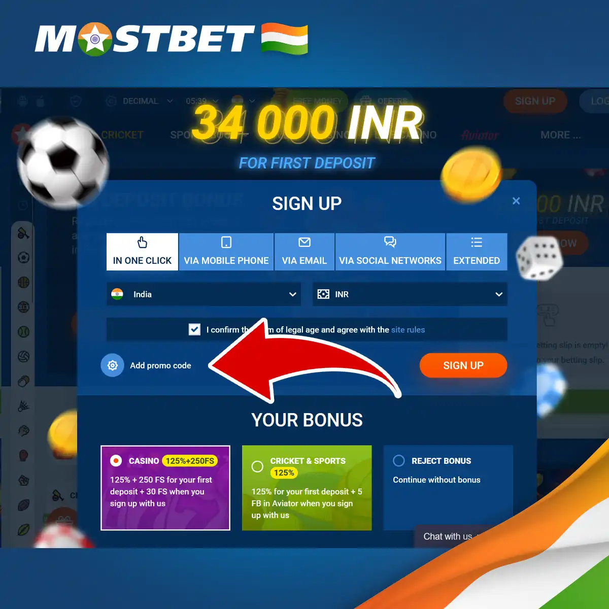 Ways to get Mostbet promo code