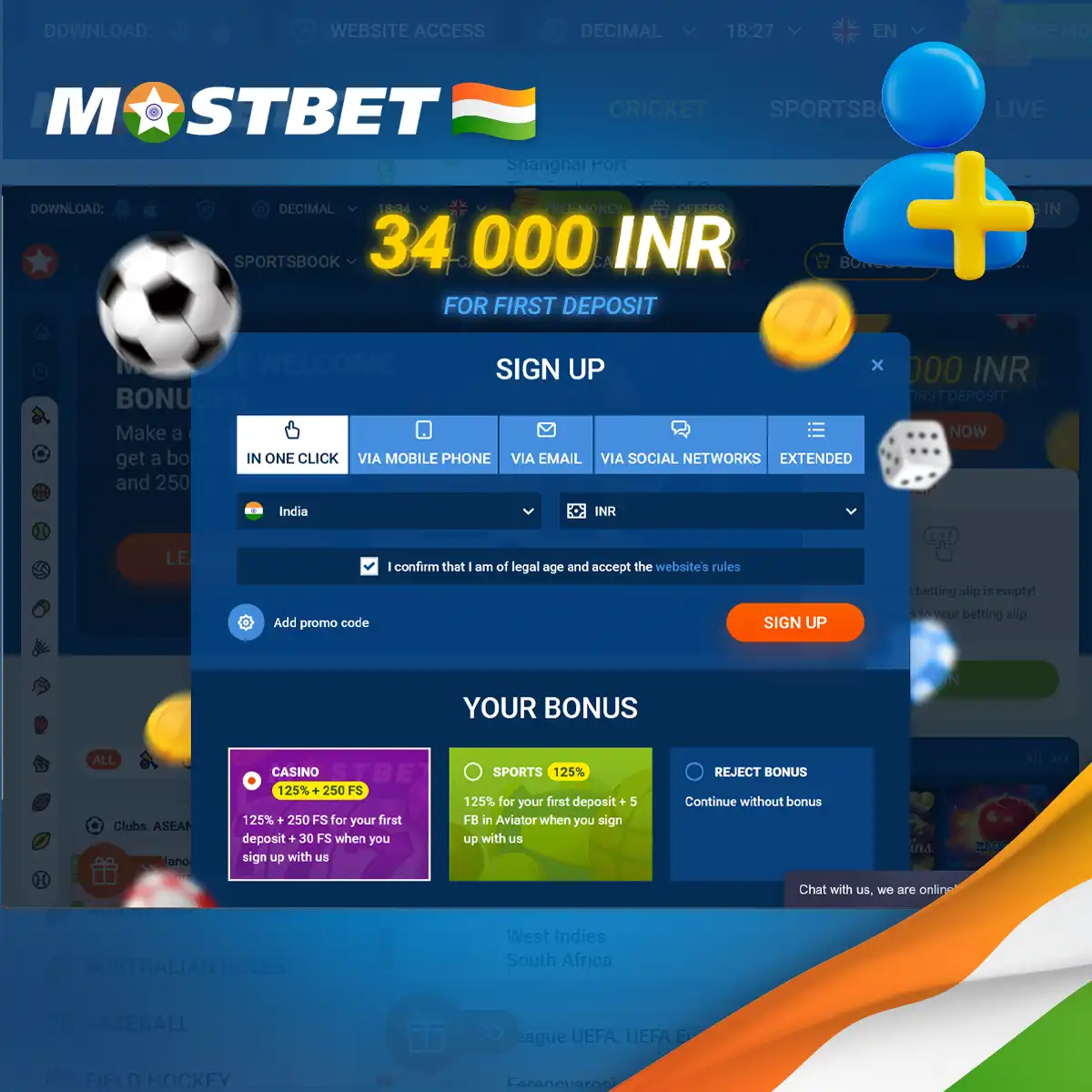 Registration process on the Mostbet platform in India step by step