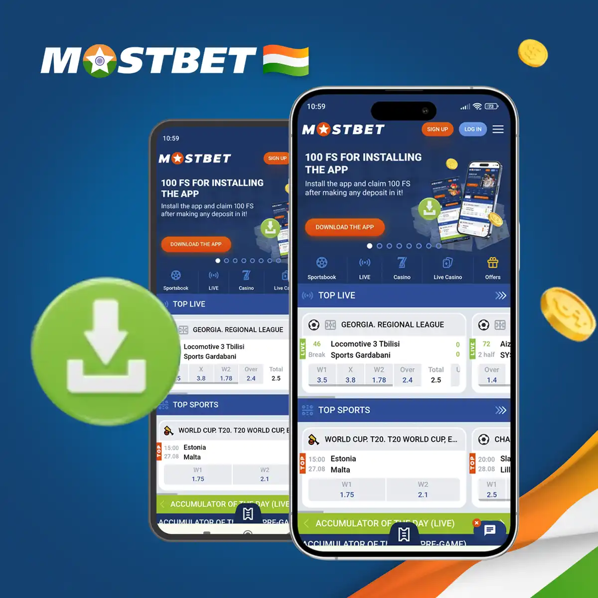 Mostbet mobile app for iOS and Android