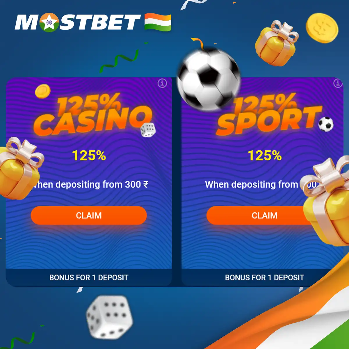 Bonuses after registration on the Mostbet platform