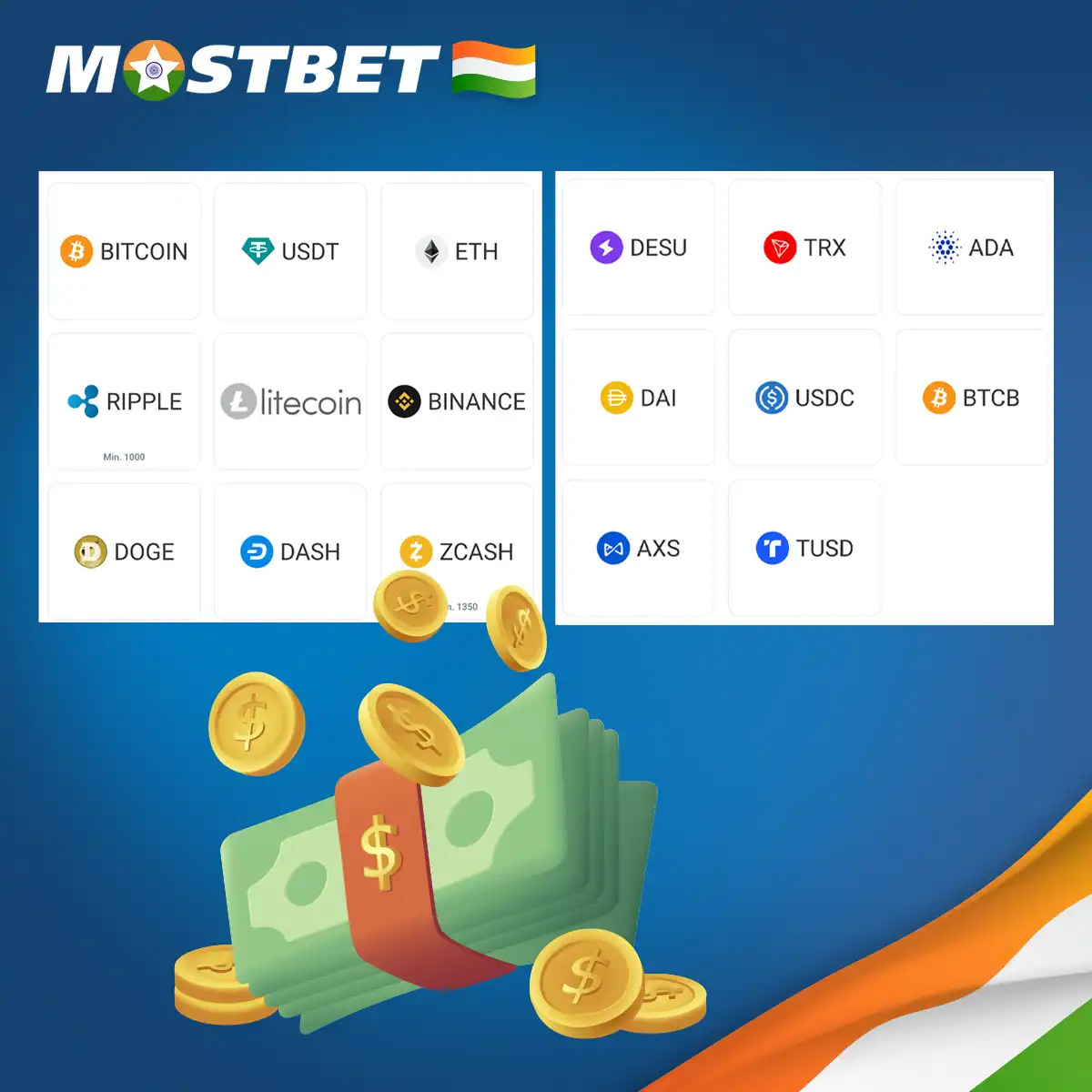 Mostbet India withdrawal methods