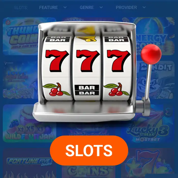 Large selection of slots at Mostbet Casino 